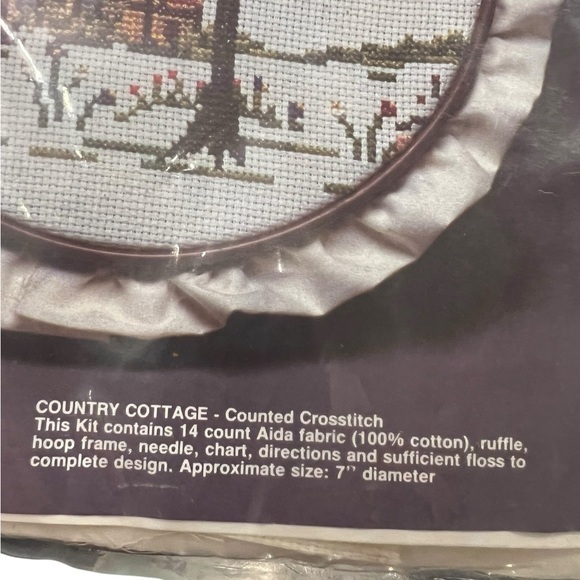 VTG 1984 Good Shepard Country Cottage Counted Cross Stitch Kit NIP Farmhouse - Picture 9 of 10